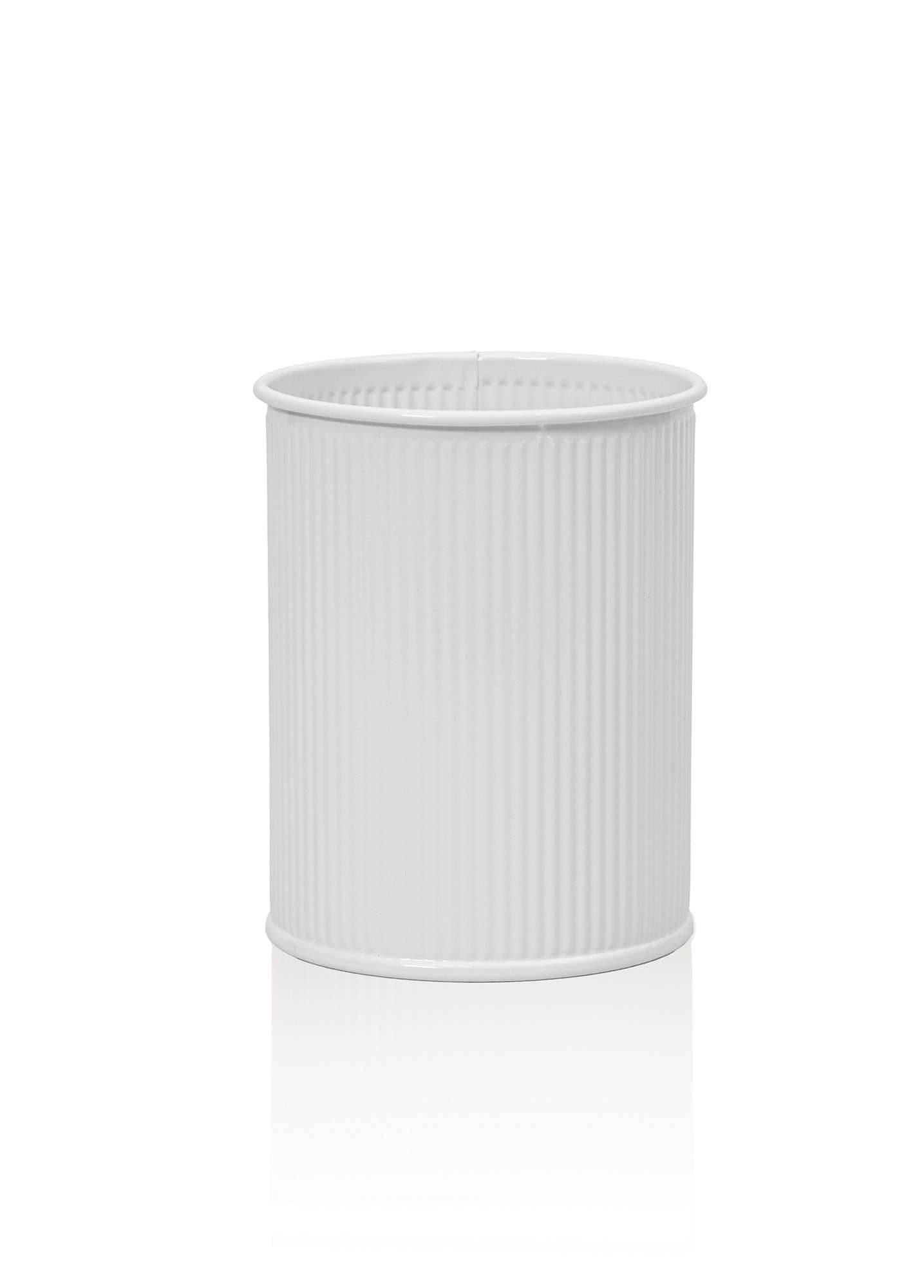 Porta Talheres – 10 x 10 x 13 cm – Branco – Galvanizado