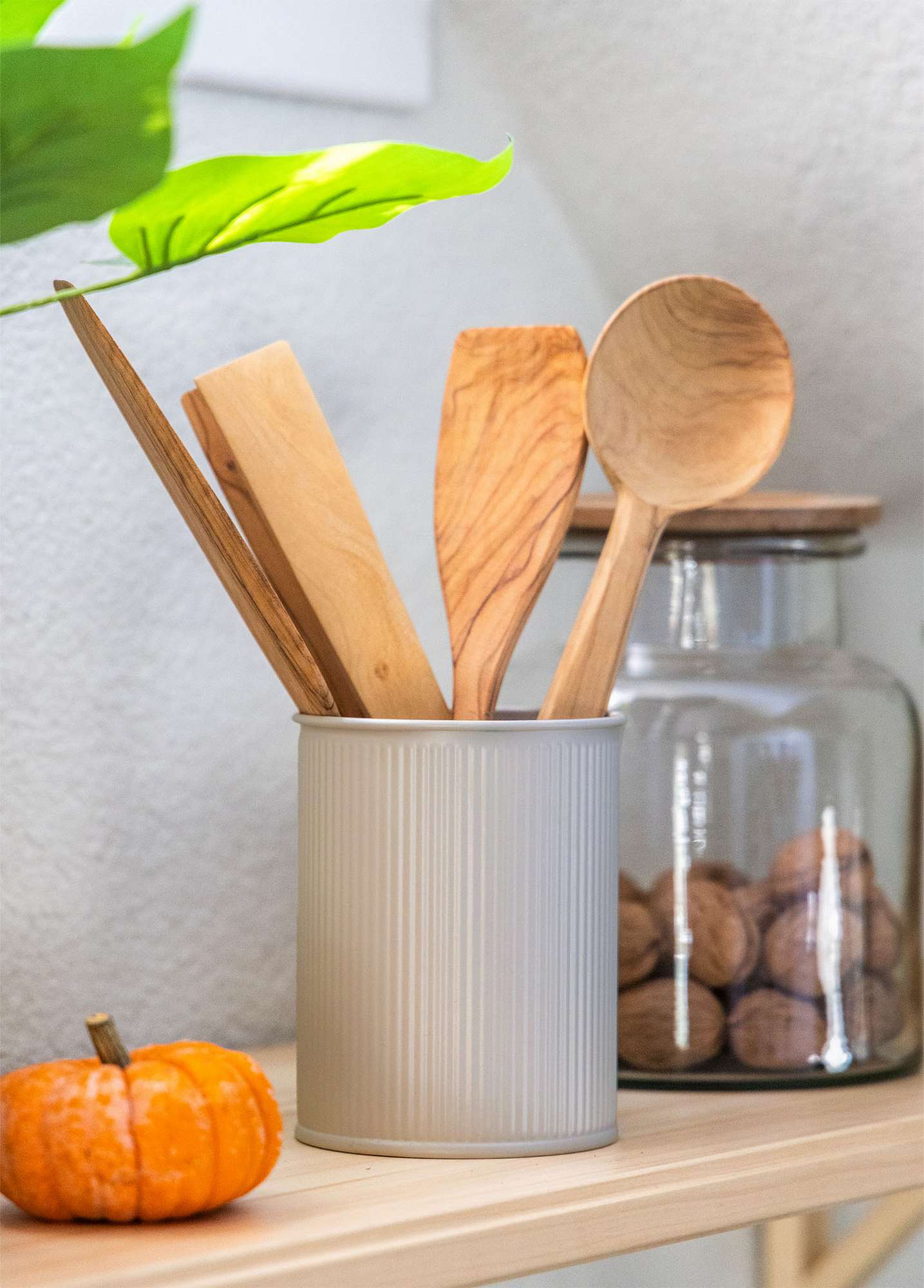 Porta Talheres – 10 x 10 x 13 cm – Bege – Galvanizado