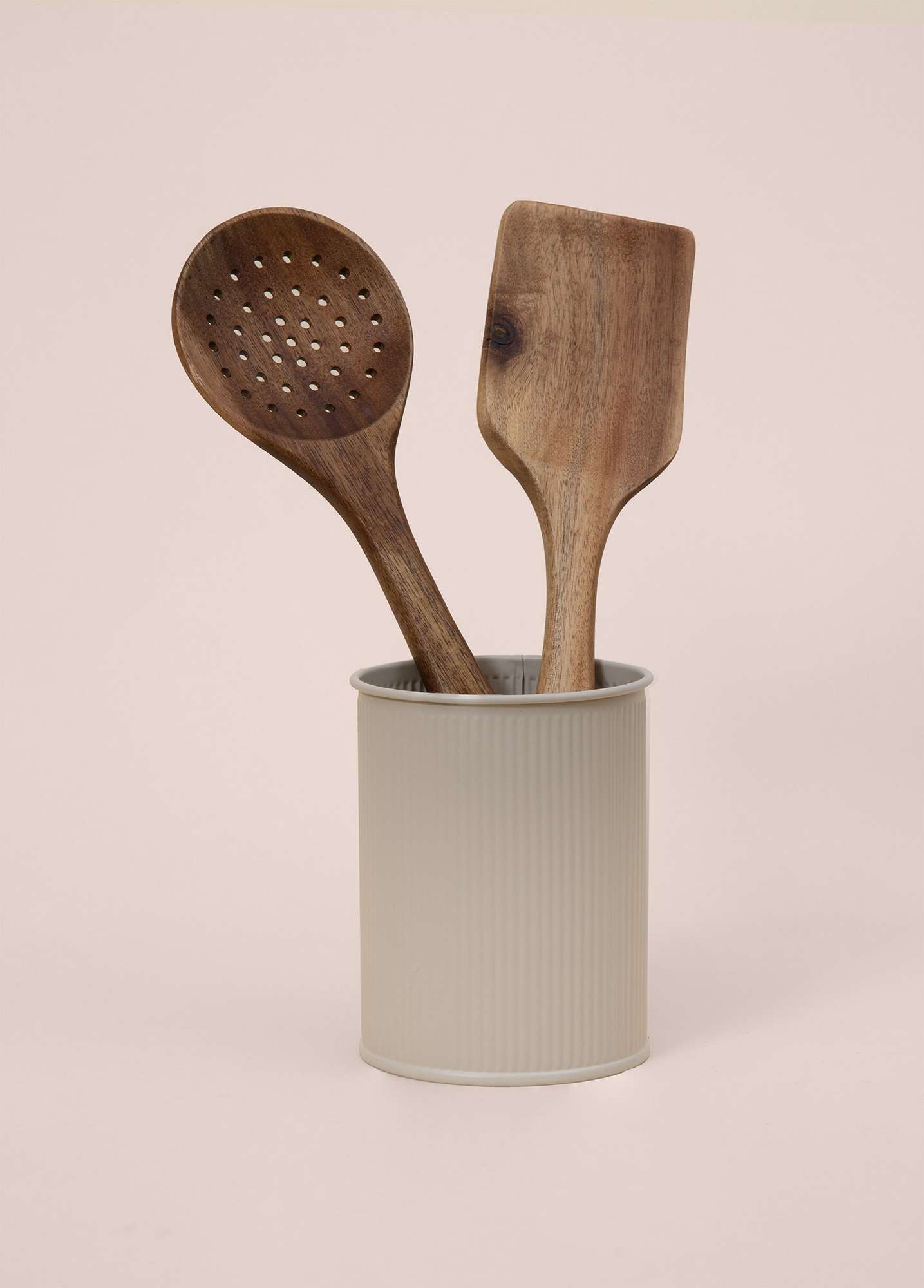 Porta Talheres – 10 x 10 x 13 cm – Bege – Galvanizado