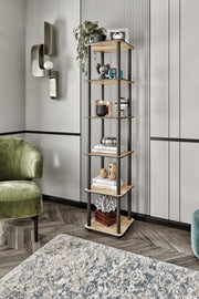 Estante Square 6 Prateleiras Carvalho - Design Moderno Premium