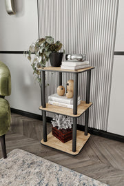 Estante 3 Prateleiras Quadrada Oak - Design Minimalista