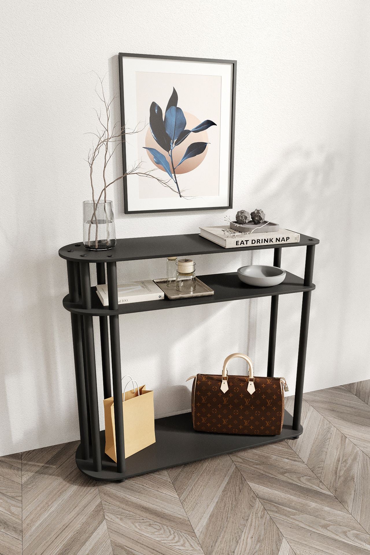Cómoda Caprio Black - Design Moderno Premium em MDF