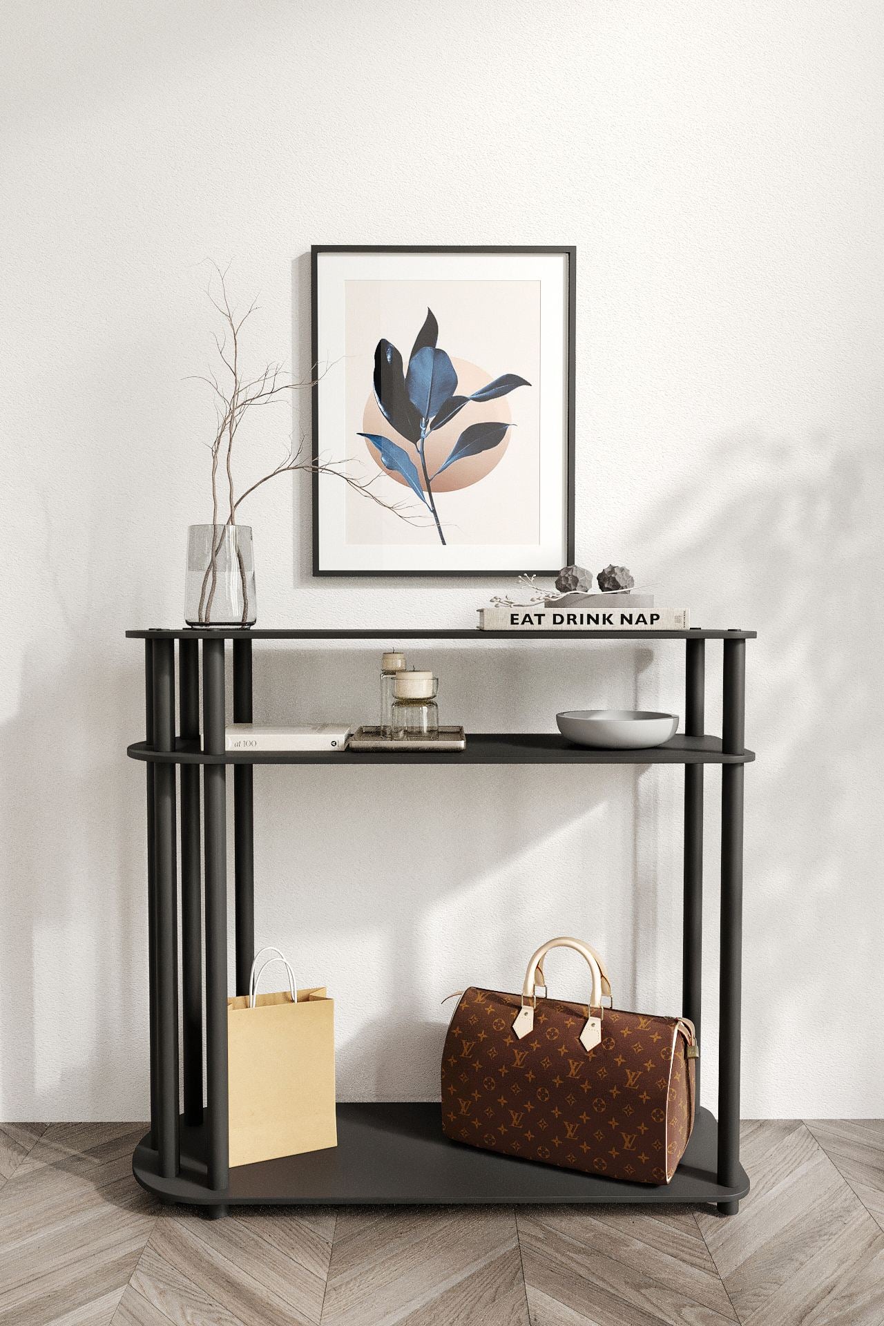Cómoda Caprio Black - Design Moderno Premium em MDF