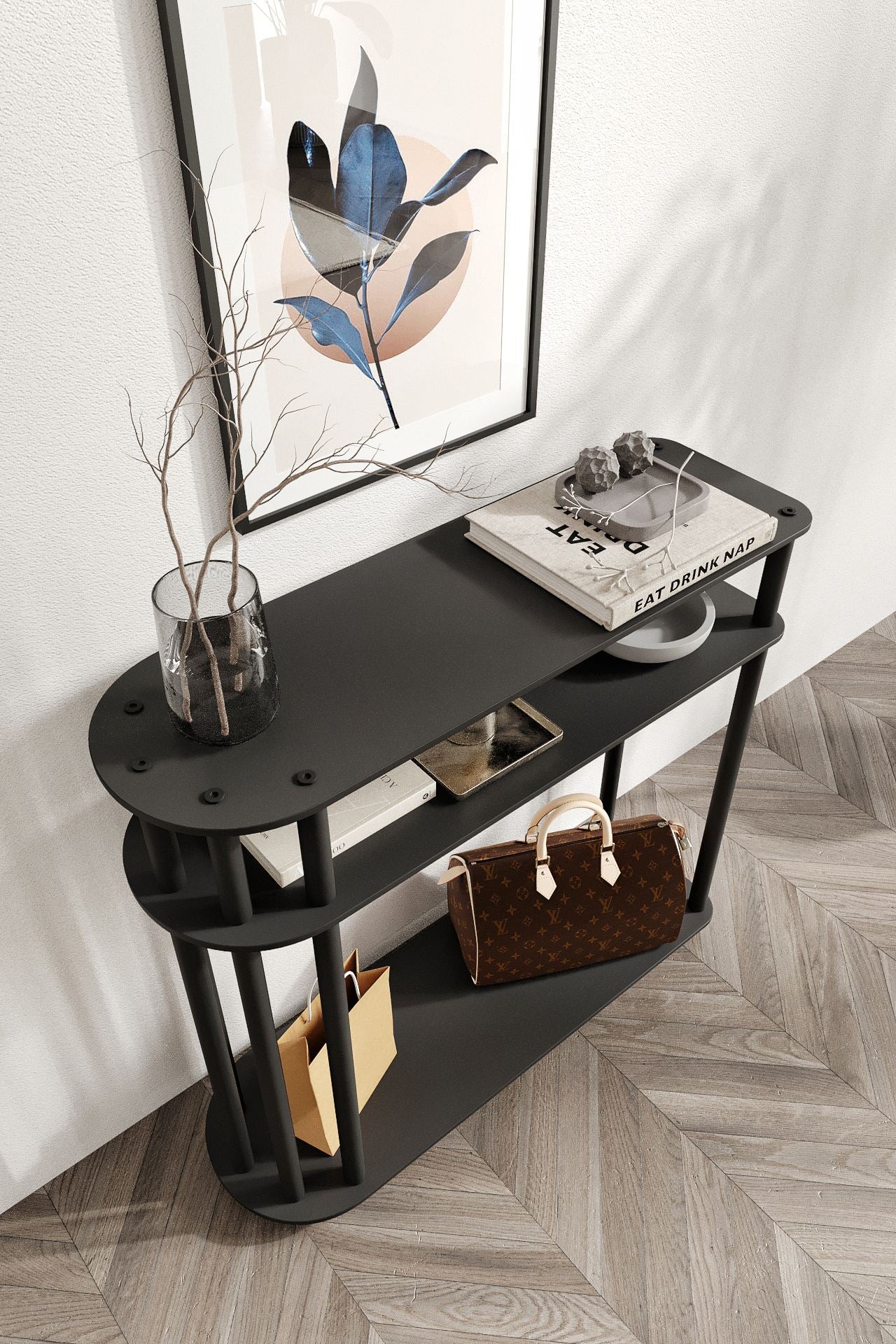 Cómoda Caprio Black - Design Moderno Premium em MDF