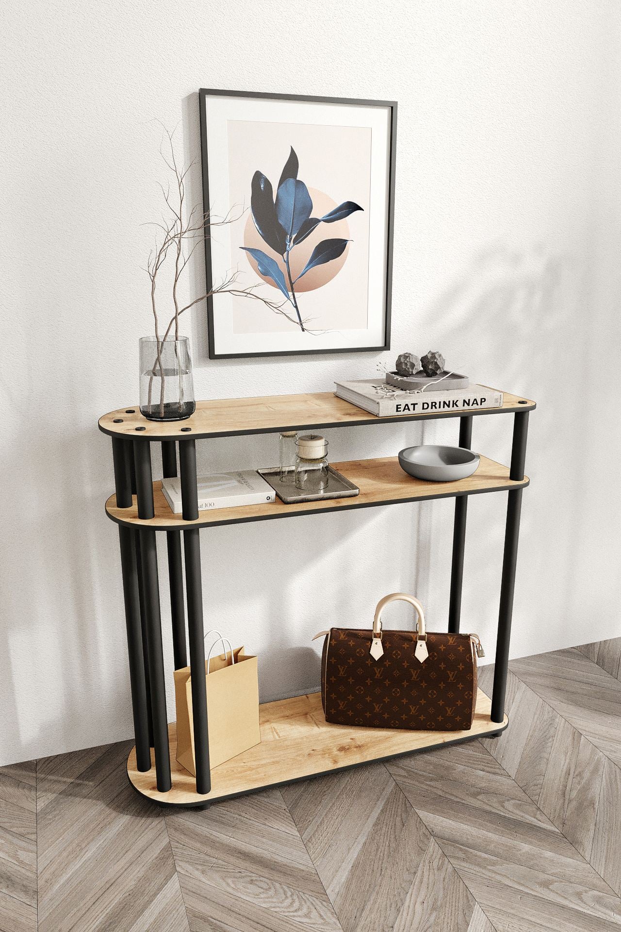 Cómoda Caprio Oak - Design Moderno em MDF Premium 91cm