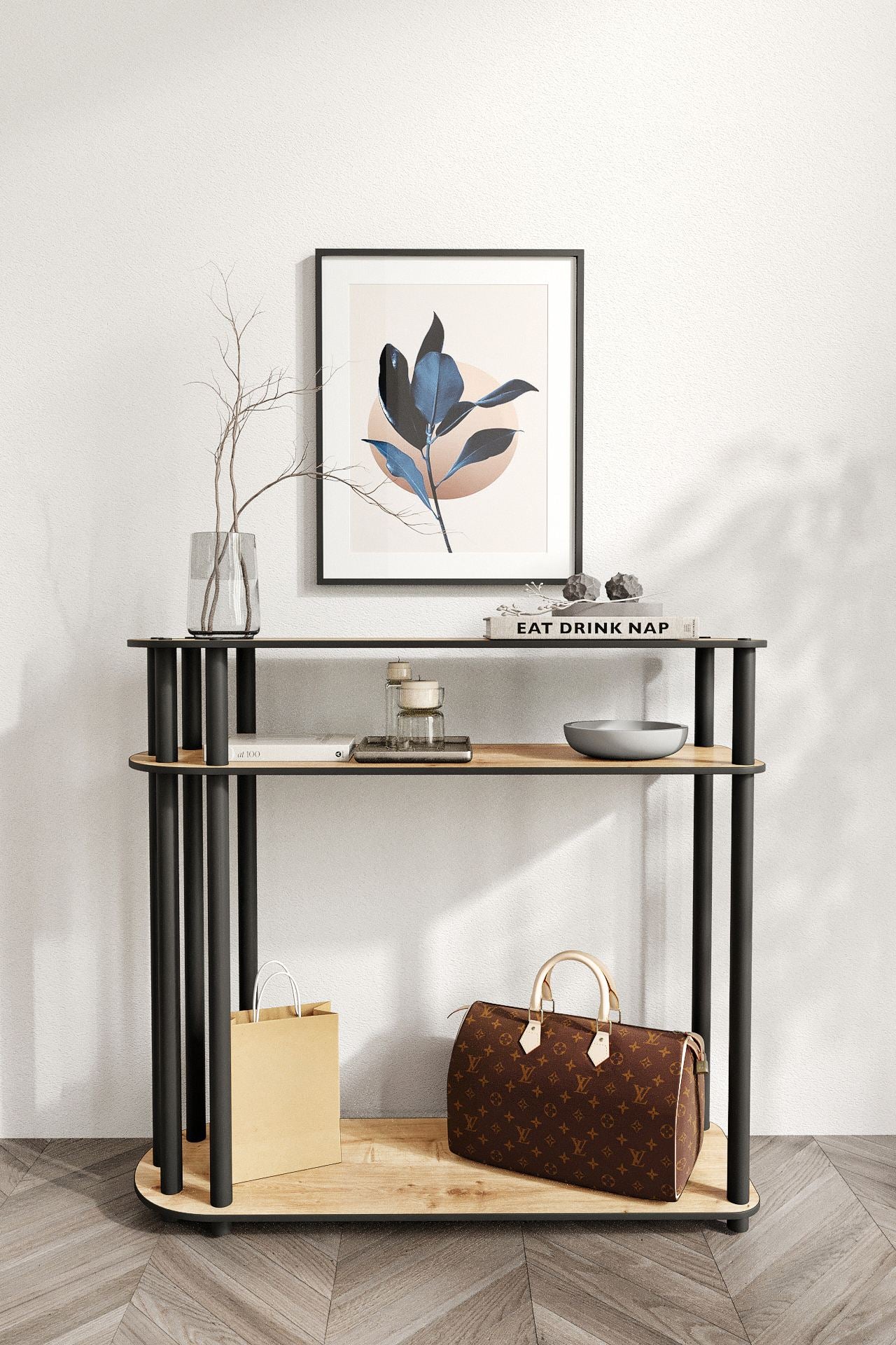 Cómoda Caprio Oak - Design Moderno em MDF Premium 91cm