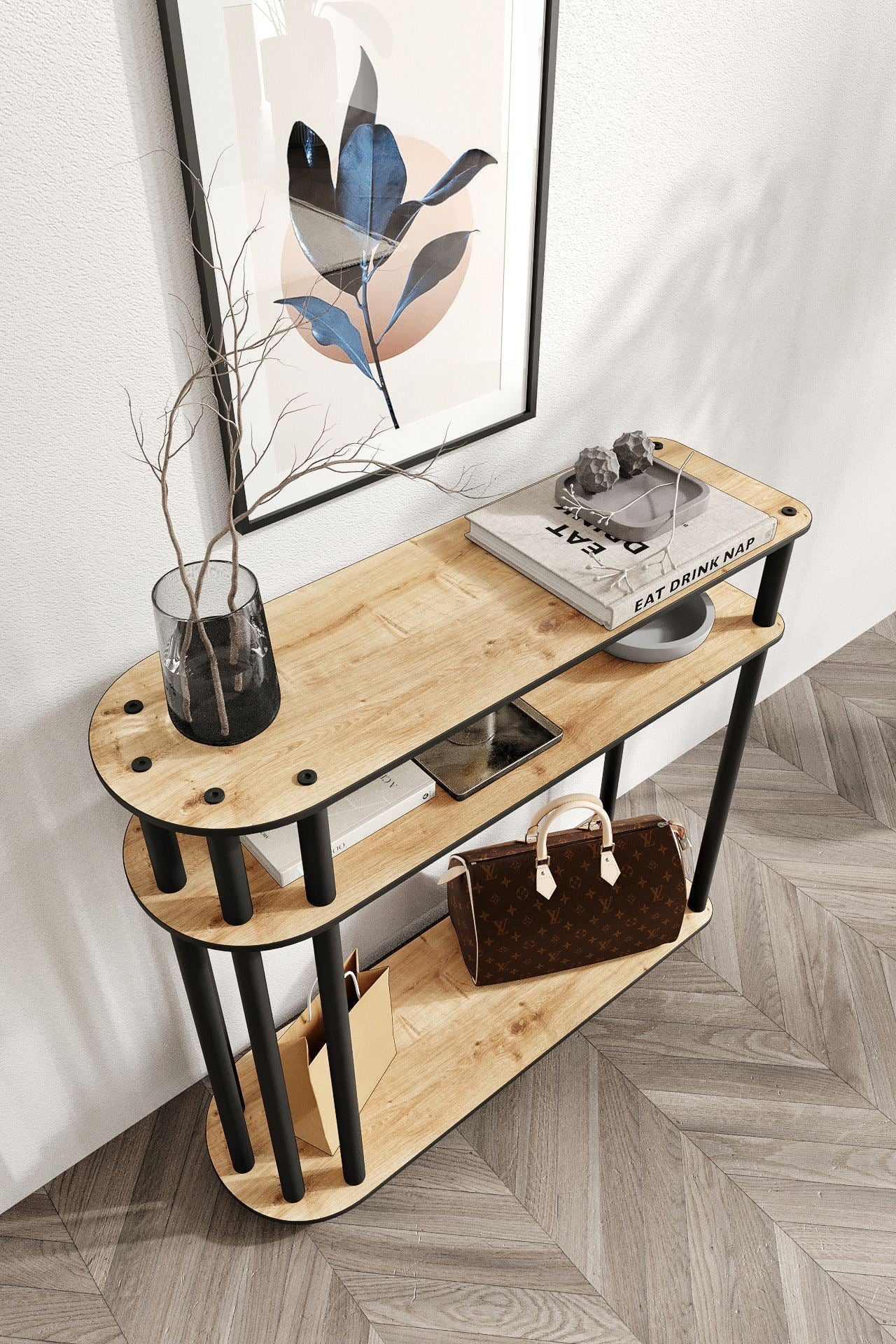 Cómoda Caprio Oak - Design Moderno em MDF Premium 91cm