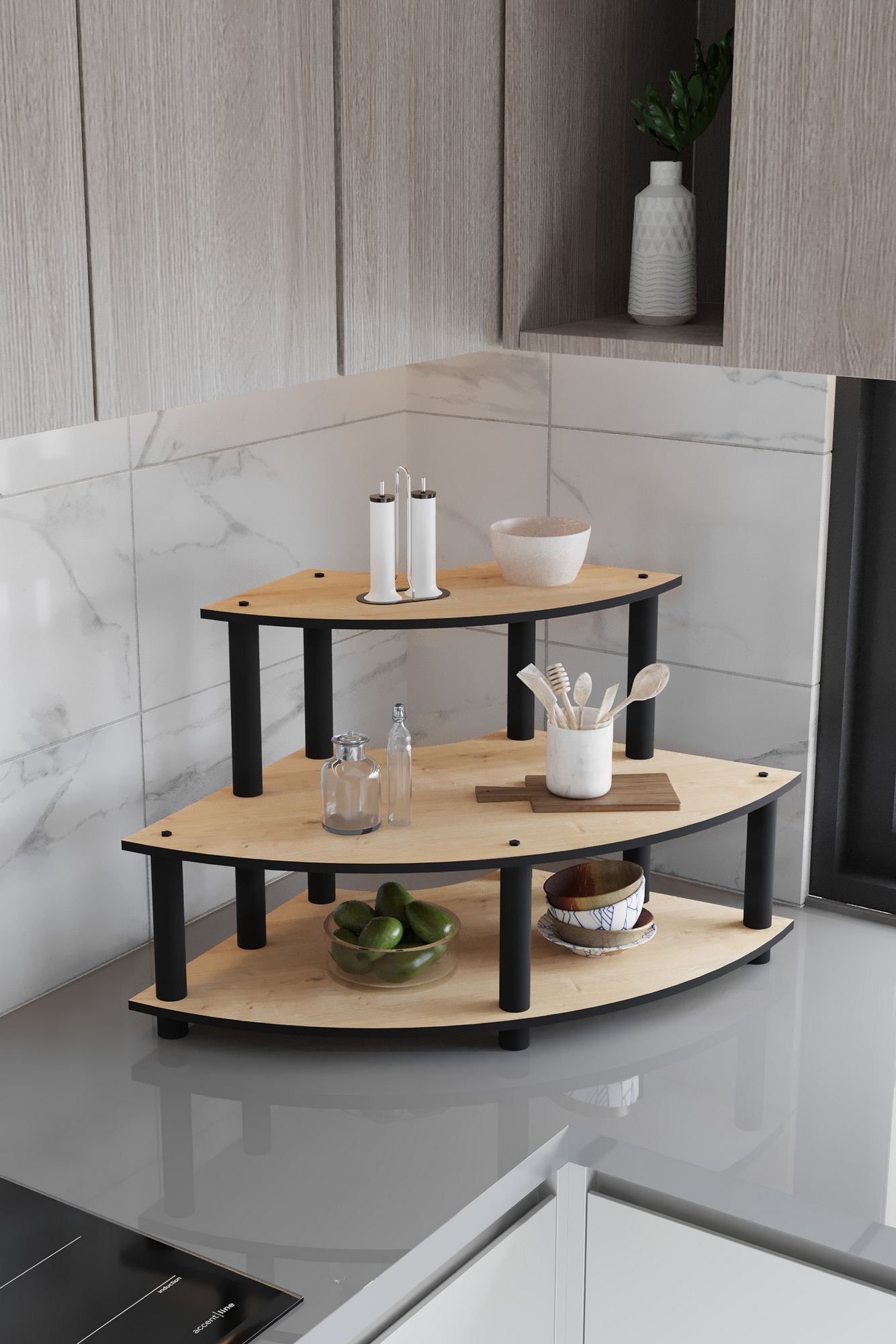 Prateleira de Cozinha Oak - Countertop Premium MDF 76cm