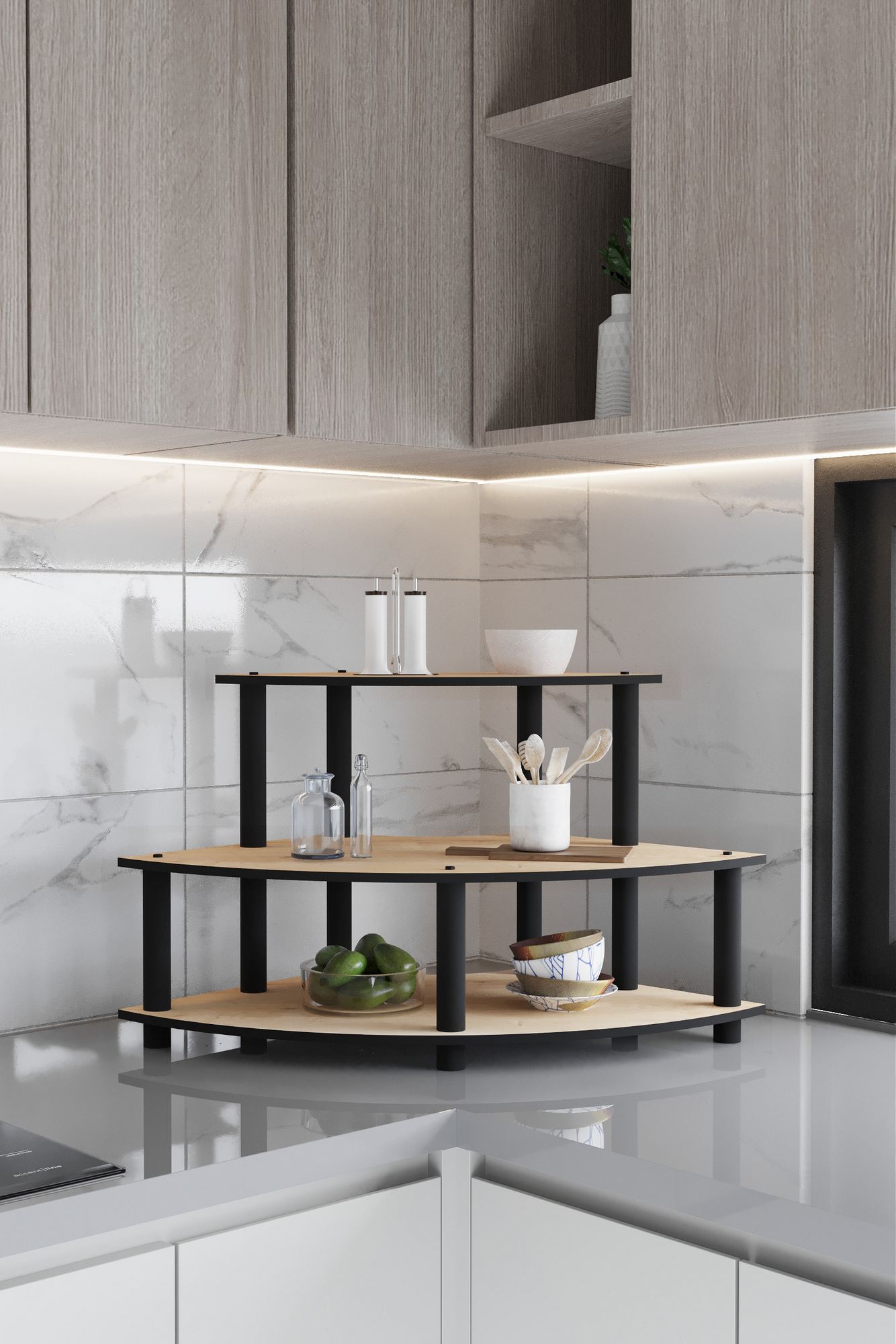 Prateleira de Cozinha Oak - Countertop Premium MDF 76cm