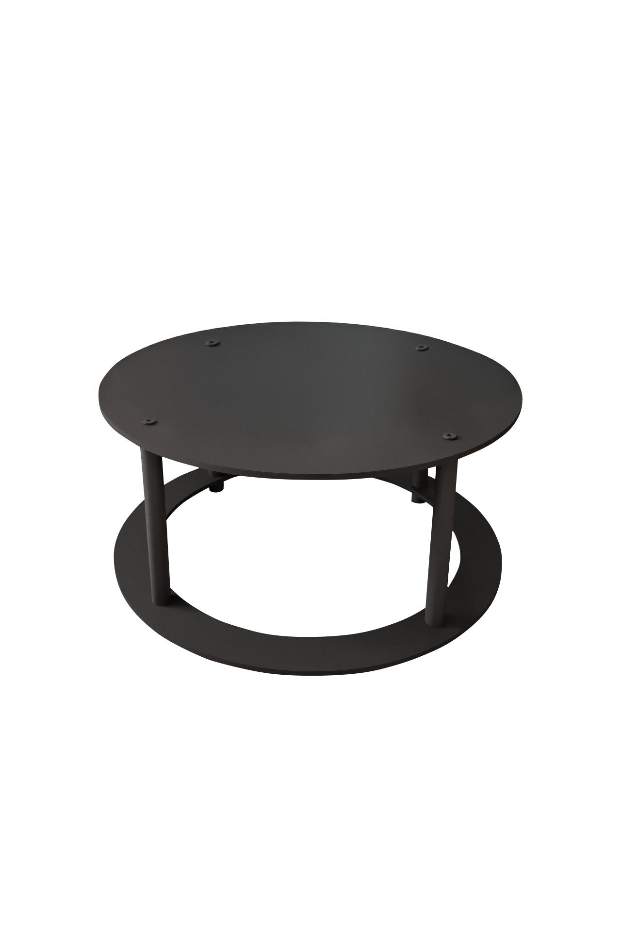 Mesa de Centro Hole Round Preta - Design Moderno 70cm