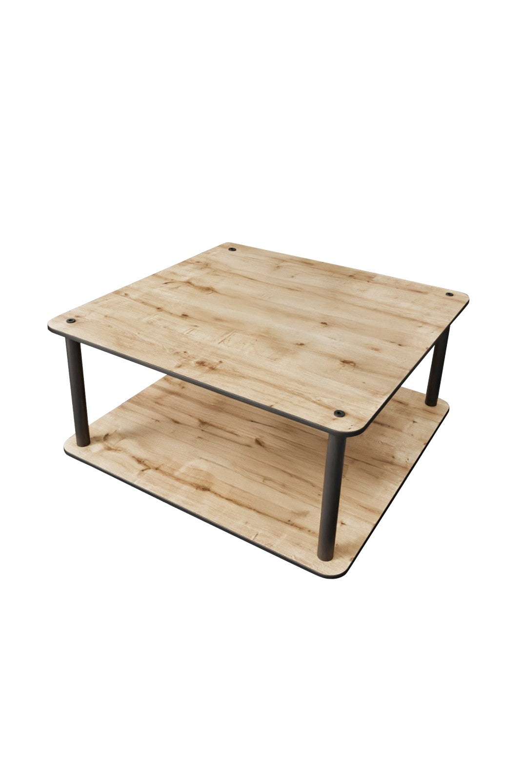 Mesa de Centro Masivo Square Oak - Design Contemporâneo Premium