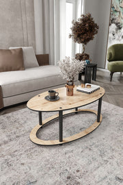 Mesa de Centro Hole Ellipse Oak - Design Moderno e Elegante