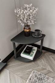 Estante de Canto 2 Prateleiras Preta - Design Moderno Premium