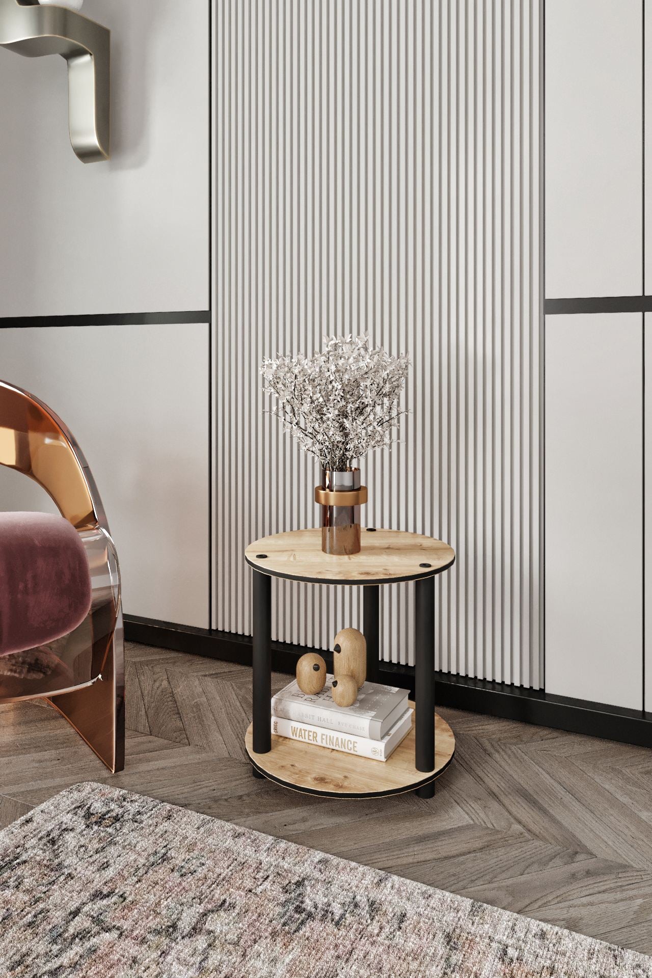 Mesa de Centro Oak Premium MDF - Design Moderno 38x38cm