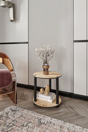 Mesa de Centro Oak Premium MDF - Design Moderno 38x38cm