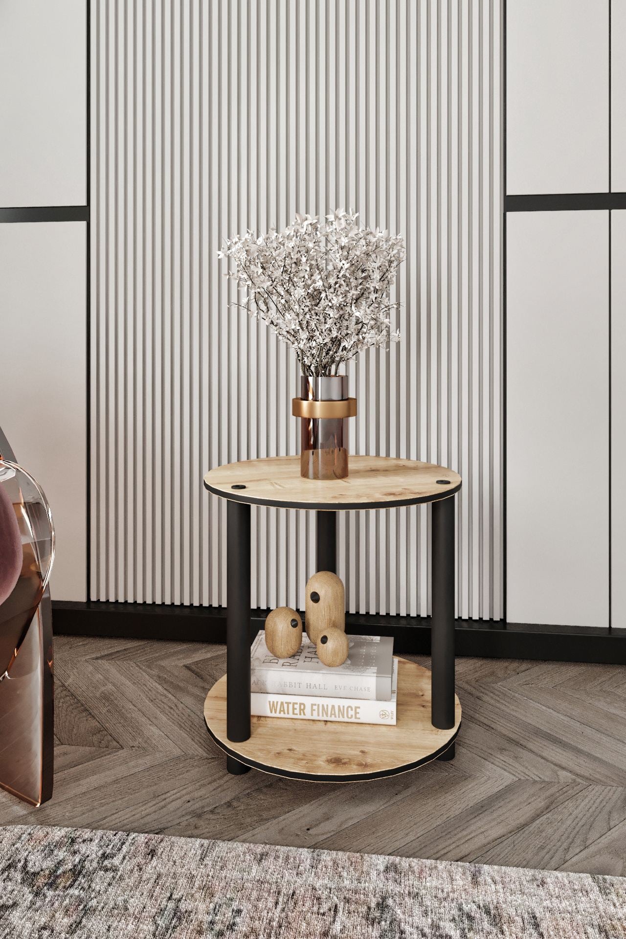 Mesa de Centro Oak Premium MDF - Design Moderno 38x38cm