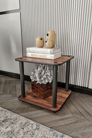 Estante 2 Prateleiras Square Walnut - Compacta e Elegante