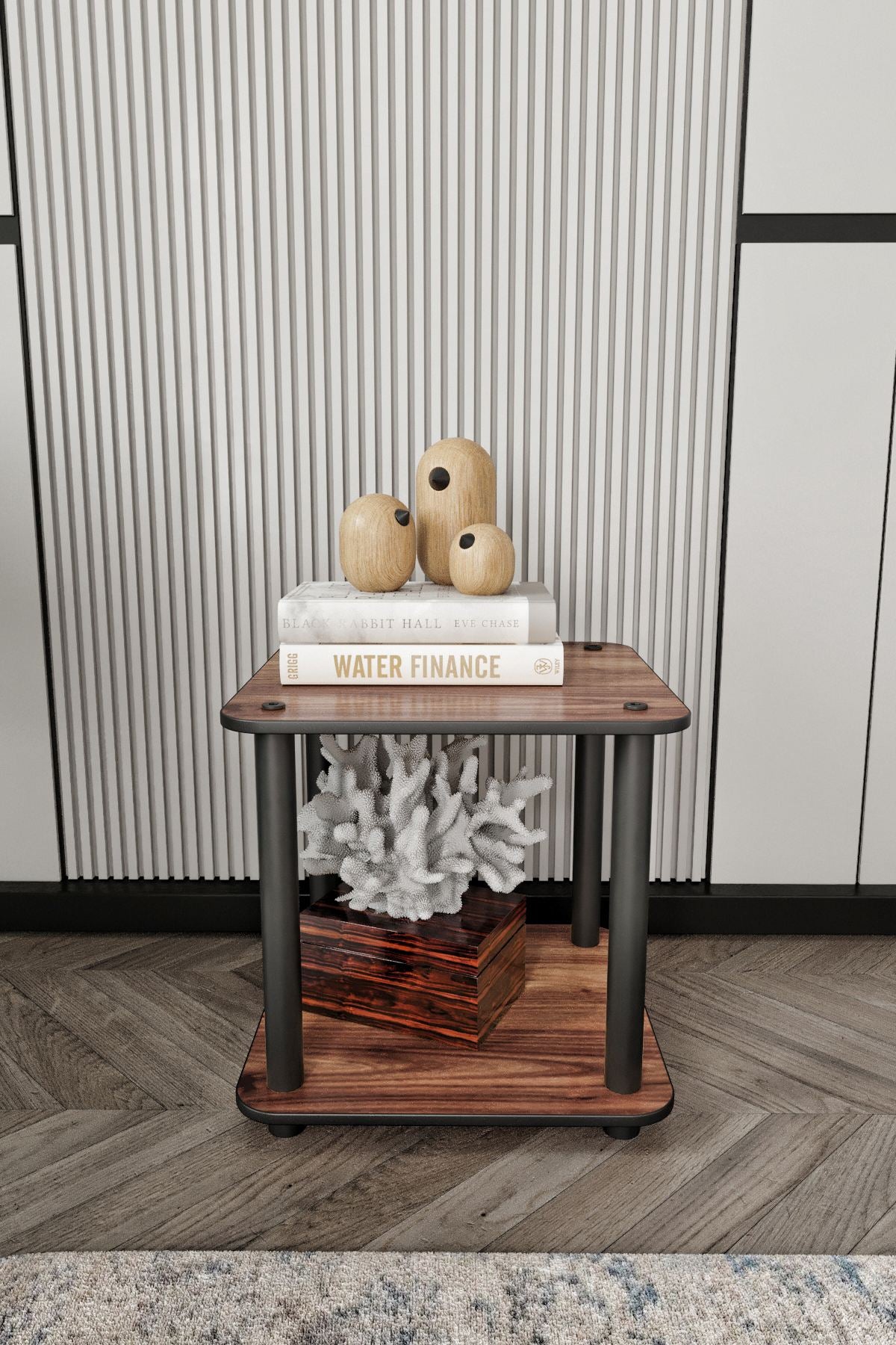 Estante 2 Prateleiras Square Walnut - Compacta e Elegante