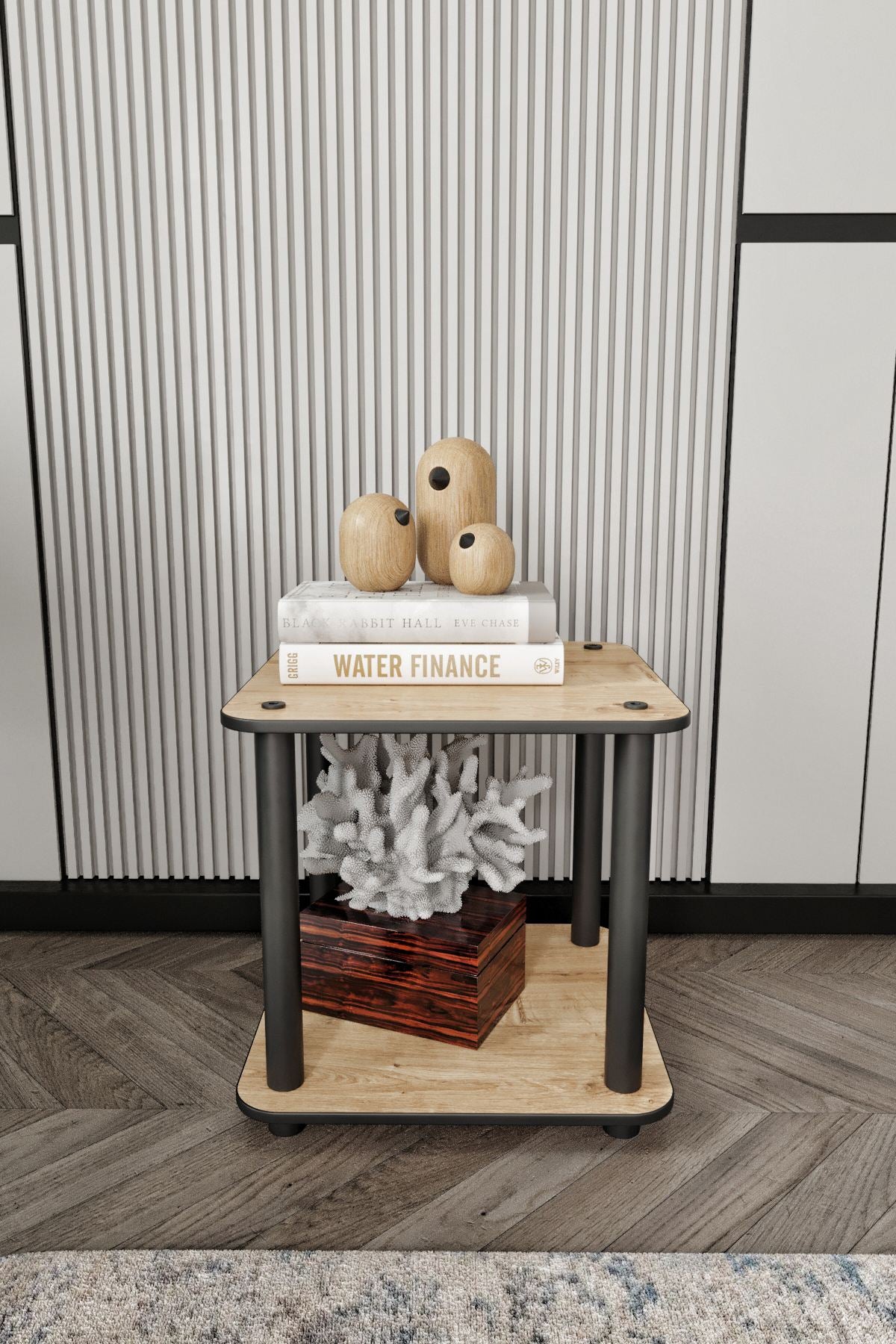 Estante 2 Níveis Square Oak - Design Moderno e Funcional