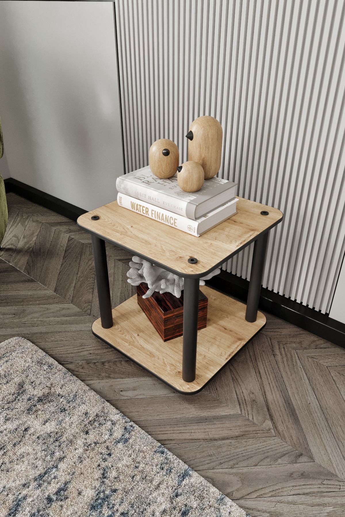 Estante 2 Níveis Square Oak - Design Moderno e Funcional