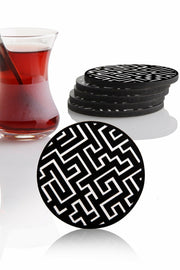 Tapete de vidro – 9 cm – Multicolorido – 100% madeira