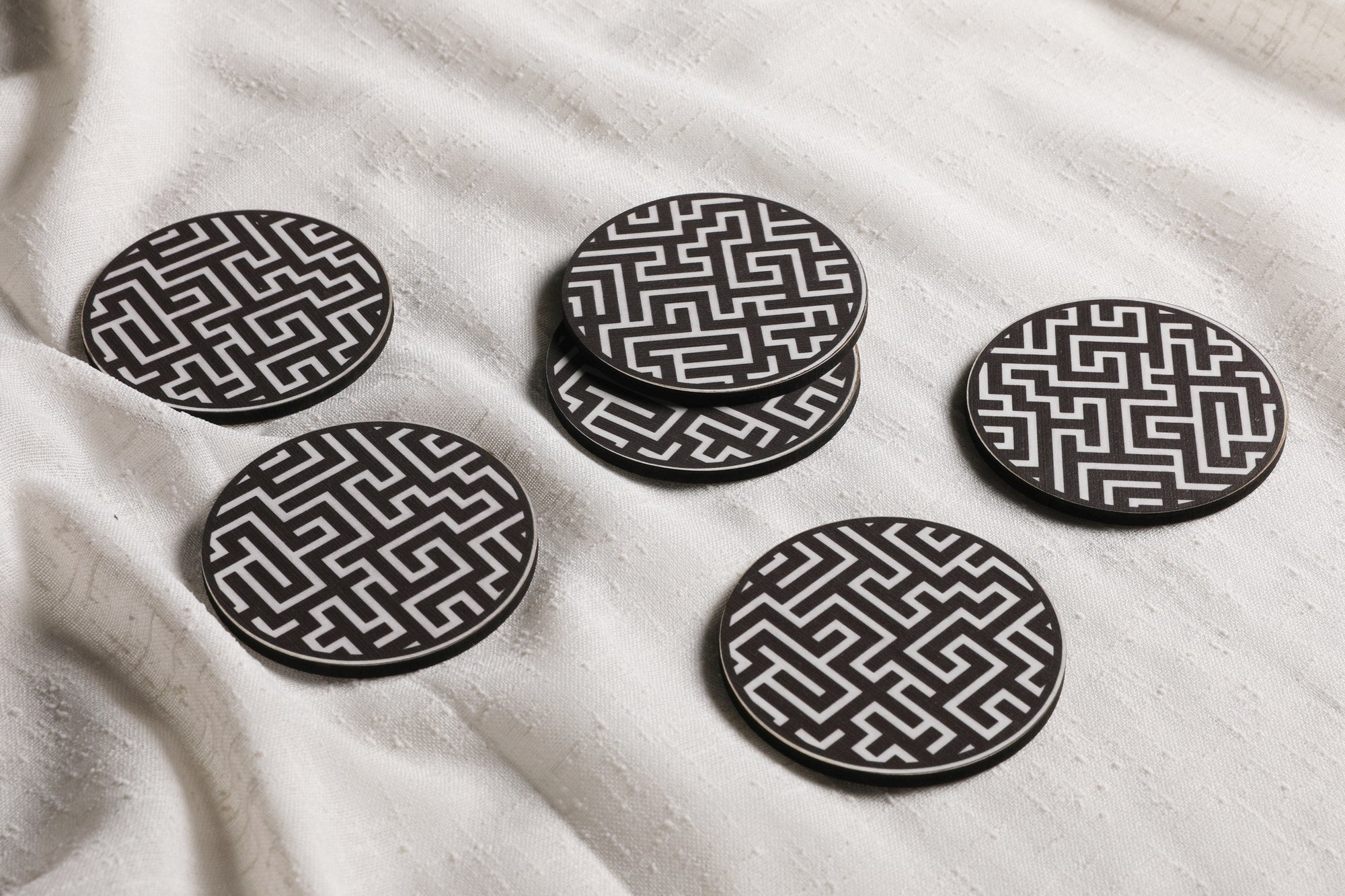 Tapete de vidro – 9 cm – Multicolorido – 100% madeira