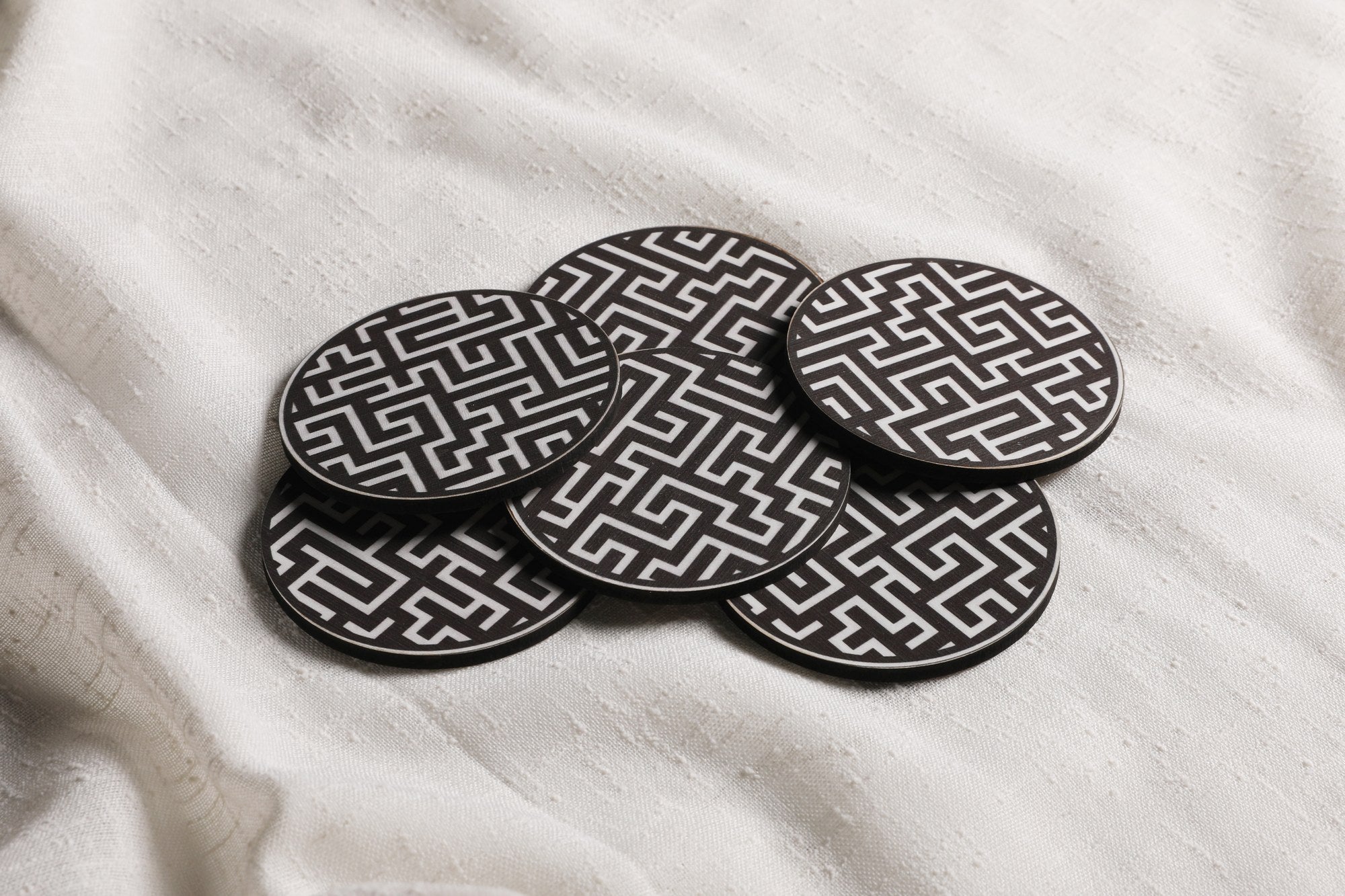 Tapete de vidro – 9 cm – Multicolorido – 100% madeira