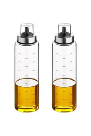 Conjunto de dispensadores de óleo – 500 ml – Transparente – Vidro
