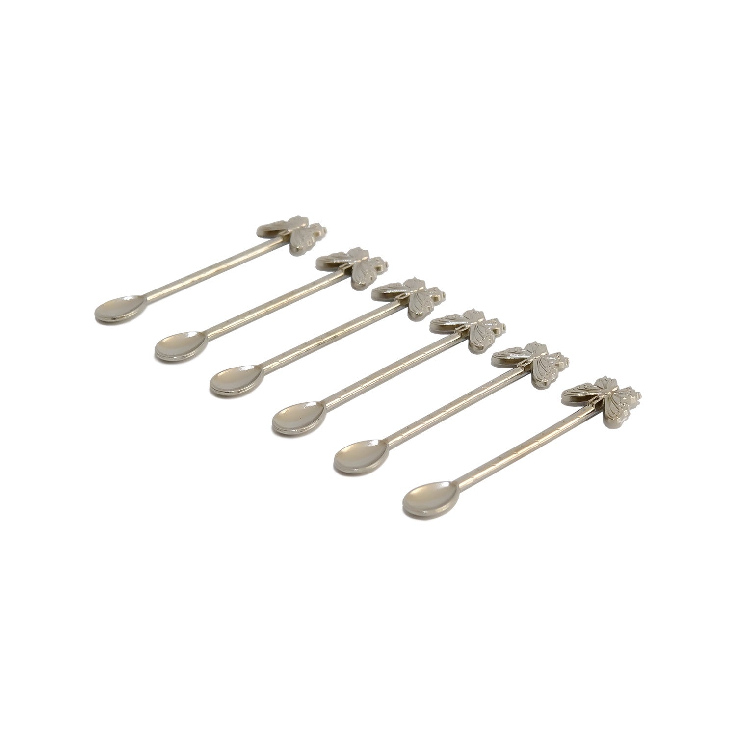 Conjunto de colheres – 12,5 x 3 x 0,2 cm – Prata – Zamak