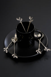 Conjunto de colheres de zamak – 11 x 2,5 x 0,2 cm – Prata