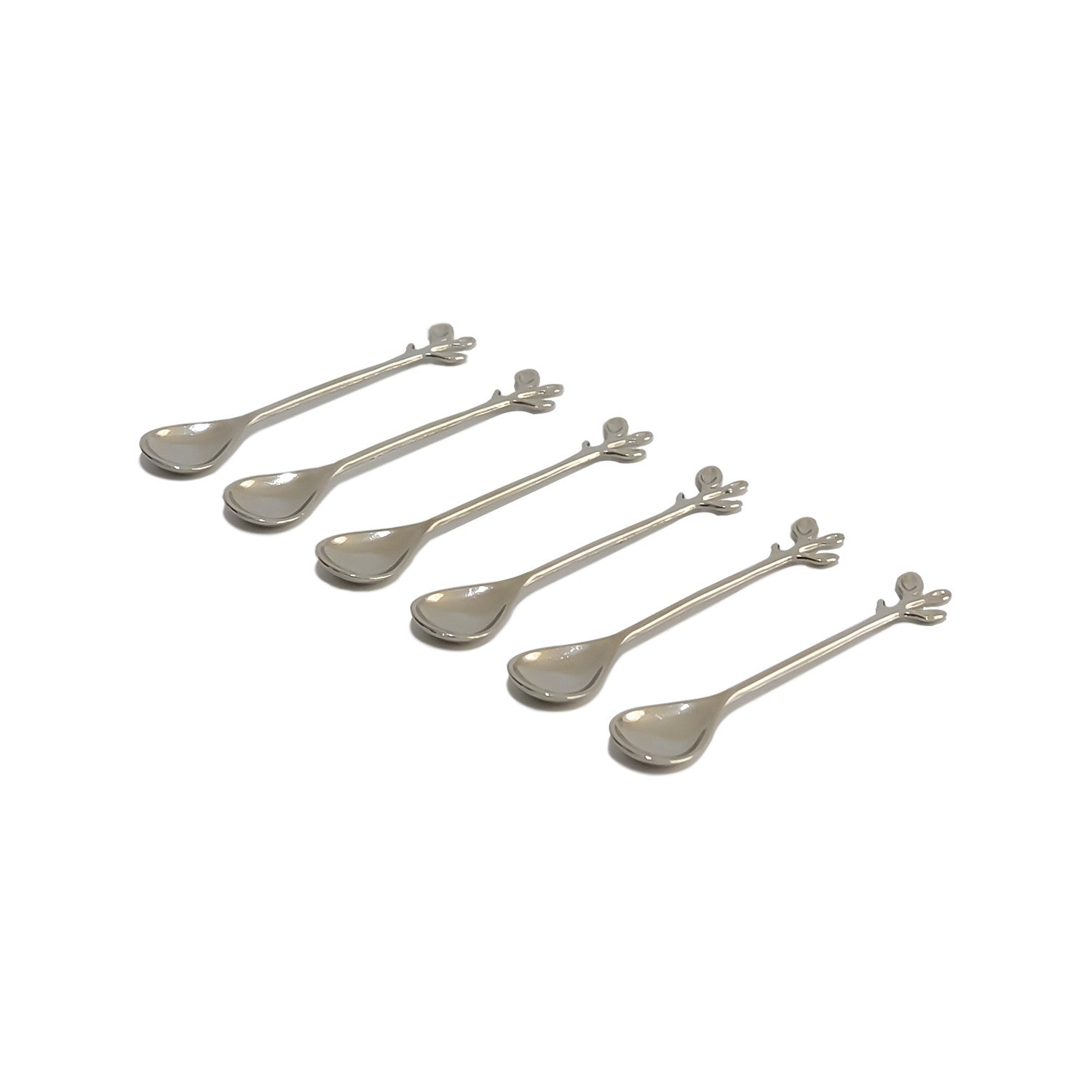 Conjunto de colheres de zamak – 11 x 2,5 x 0,2 cm – Prata