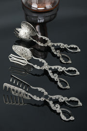 Conjunto de pinças – 22 cm – Prata – Metal Zamak