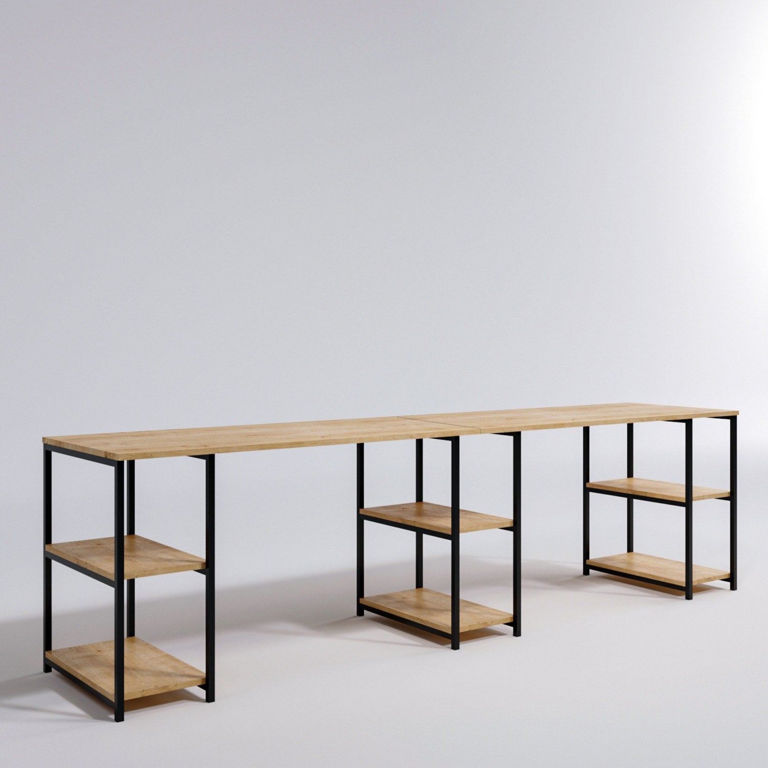 Secretária Sade L204 Oak - Mesa Escritório Luxo 152cm