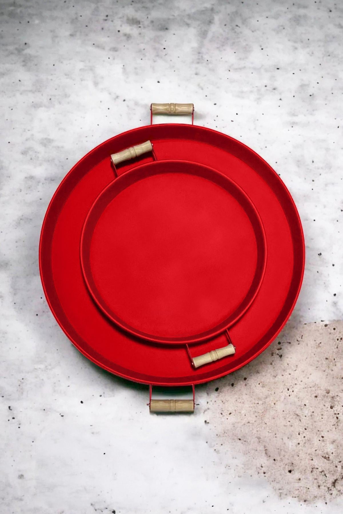 Conjunto de bandejas (2 peças)-M0185-Vermelho
