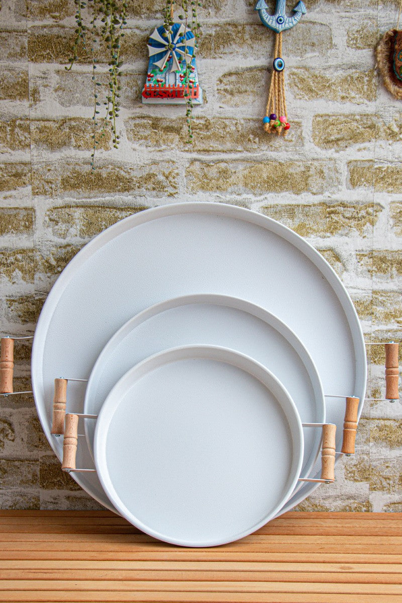 Conjunto de bandejas (3 peças)-M0198-Branco