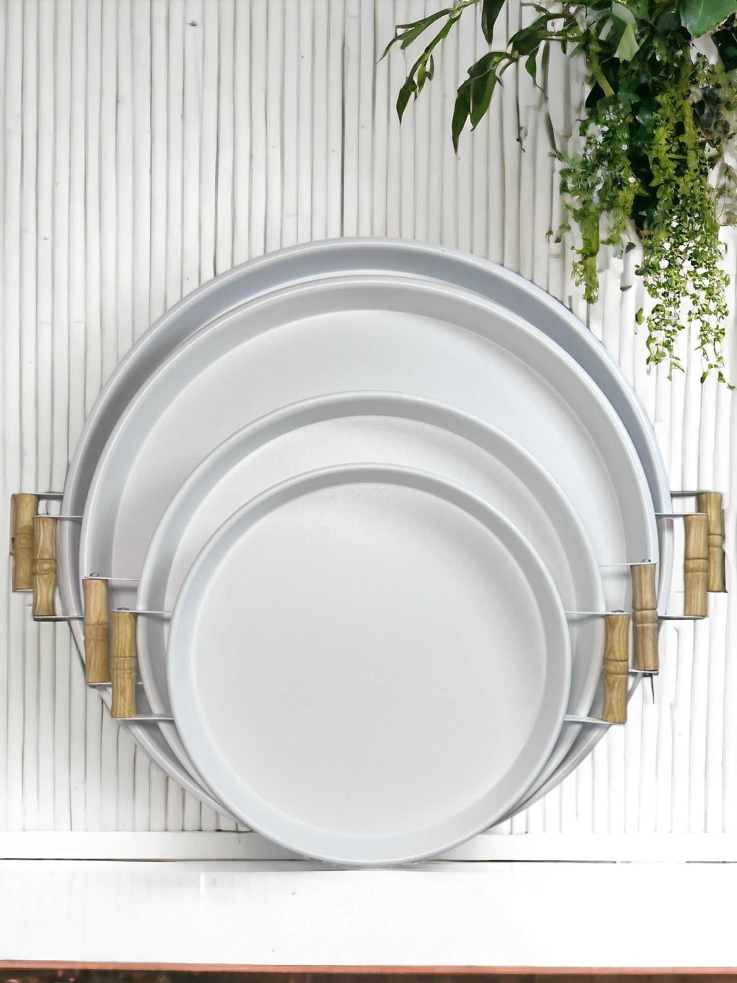 Conjunto de bandejas (4 peças)-M0259-Branco