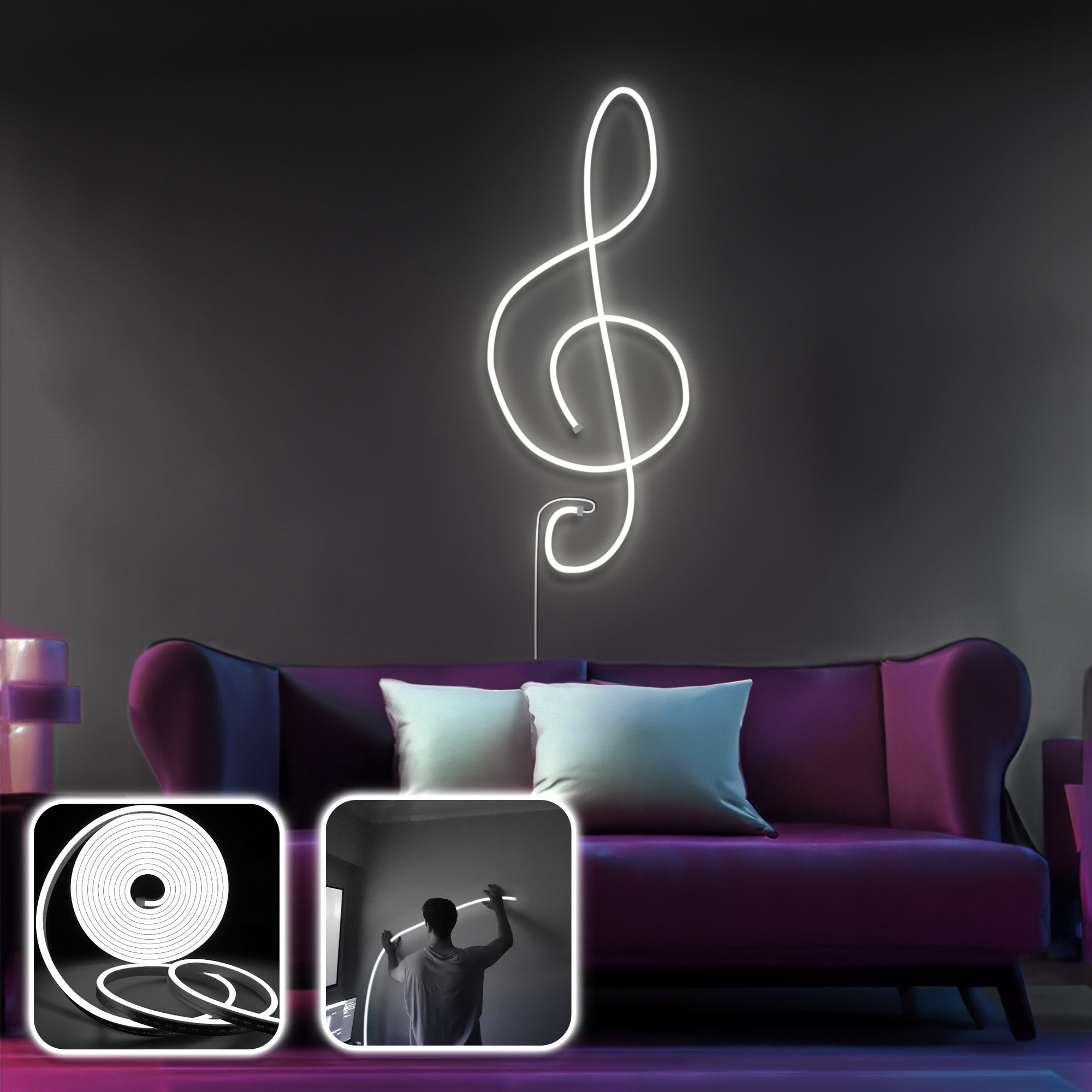 Iluminação LED Decorativa de Parede – 200 cm – Branco