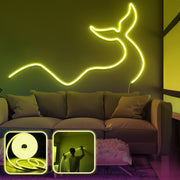 Iluminação LED decorativa de parede – 350 cm – Amarelo – Néon