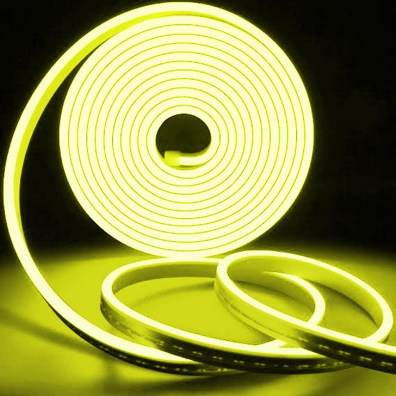 Iluminação LED decorativa de parede – 350 cm – Amarelo – Néon