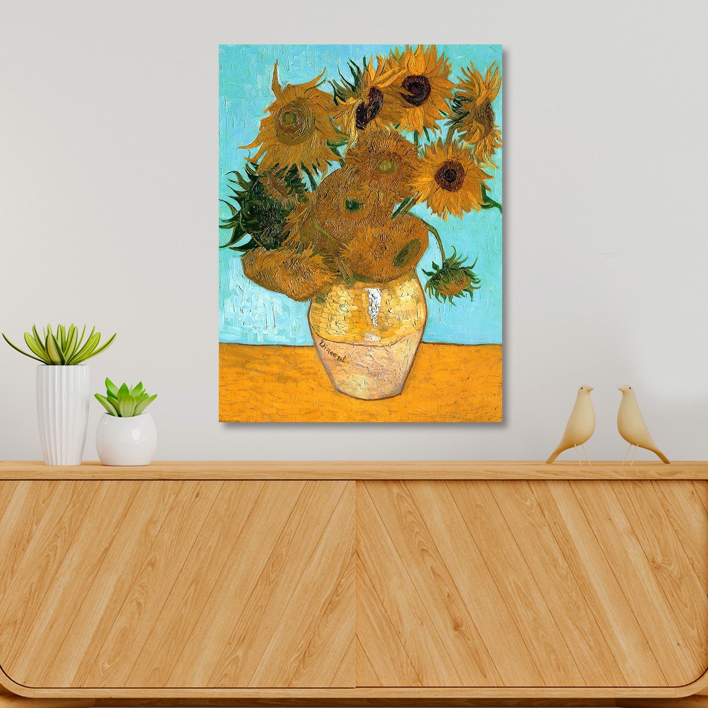 Tela Decorativa em Canvas 70x100 cm Multicolor com Moldura de Madeira | Impressão Digital