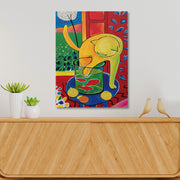 Quadro Decorativo em Tela Multicolor 50 x 70 cm com Moldura de Madeira – Impressão Digital