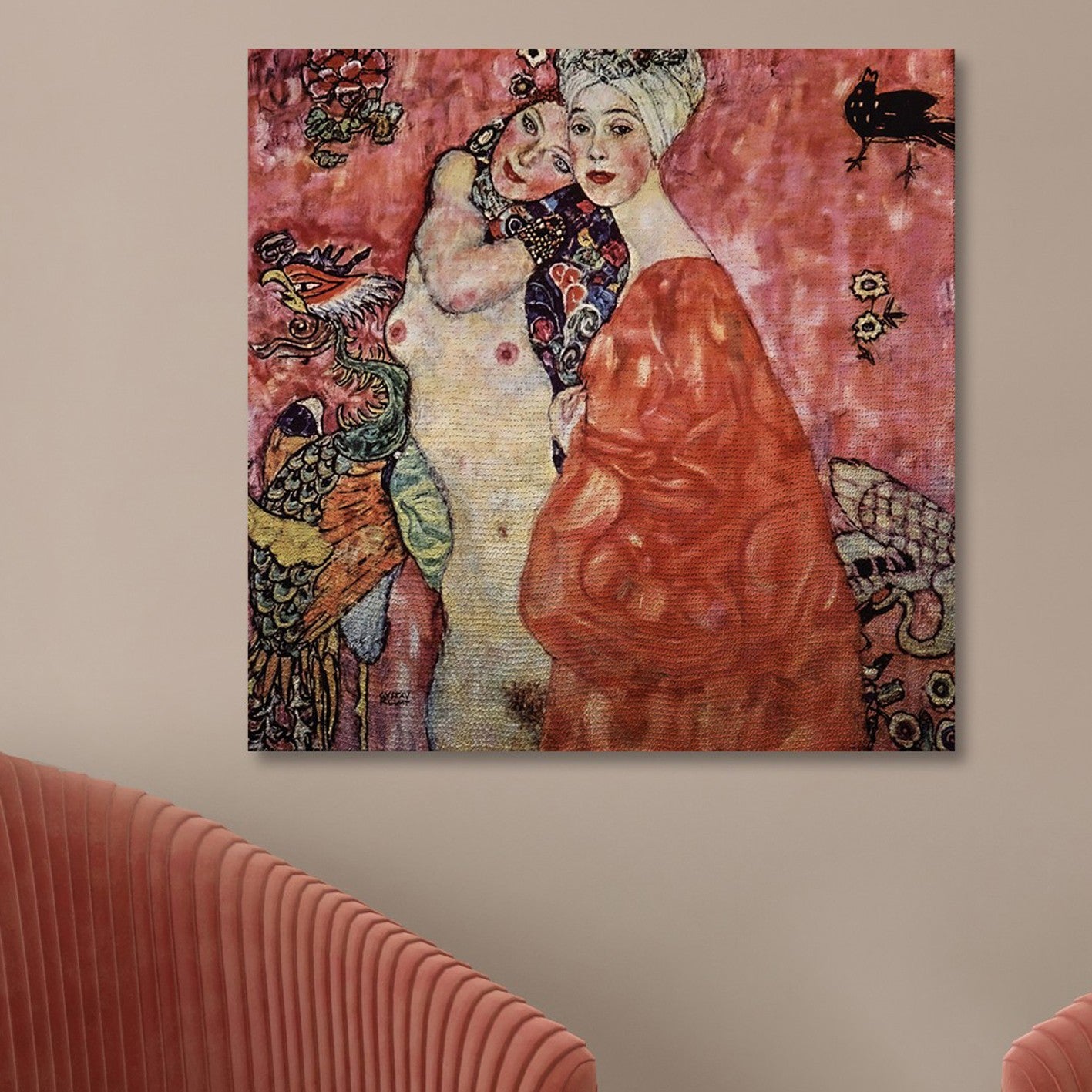 Quadro em Tela Multicolor 100x100 cm | Impressão Digital | 100% Canvas | Moldura de Madeira