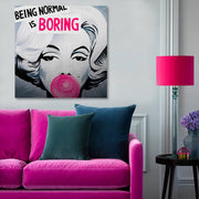 Quadro Decorativo em Tela Multicolor 40 x 40 cm com Moldura de Madeira – Impressão Digital