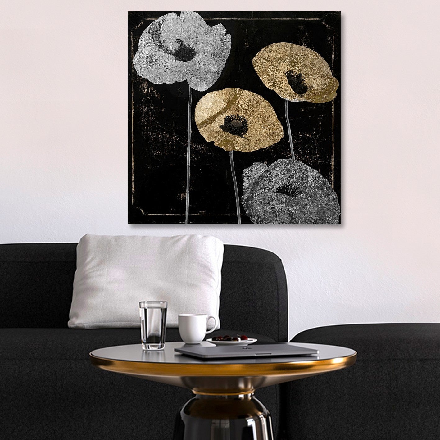 Quadro Decorativo em Tela 100% Canvas 40x40 cm Multicolor com Moldura de Madeira – KNV4409_4040