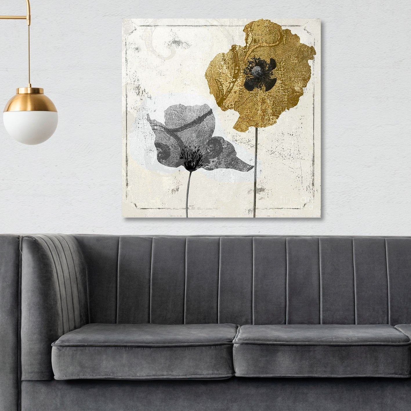 Quadro em Tela Canvas 100x100 cm Multicolor – Impressão Digital, Moldura de Madeira