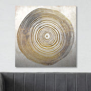 Quadro em Tela Decorativo Multicolor 70x70 cm, Impressão Digital, Moldura de Madeira