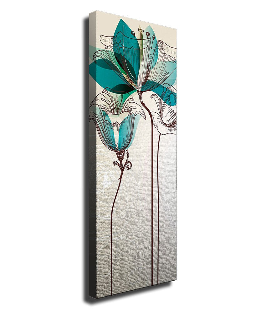 Quadro em Tela 30x80 cm Multicolor — Impressão Digital em 100% Tela, Moldura de Madeira (KNV4422_3080)