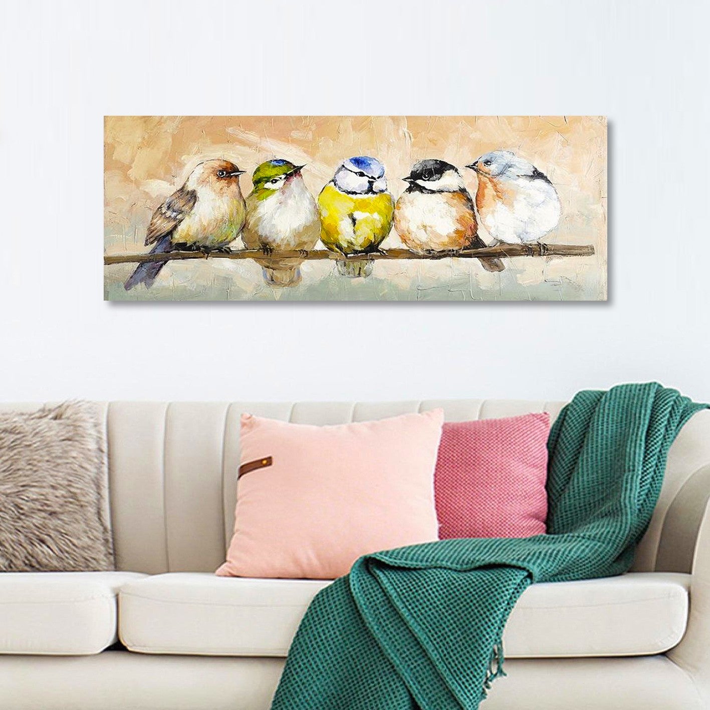 Tela Decorativa Multicolor 30 x 80 cm em 100% Canvas com Moldura de Madeira – Impressão Digital (KNV4429_3080)