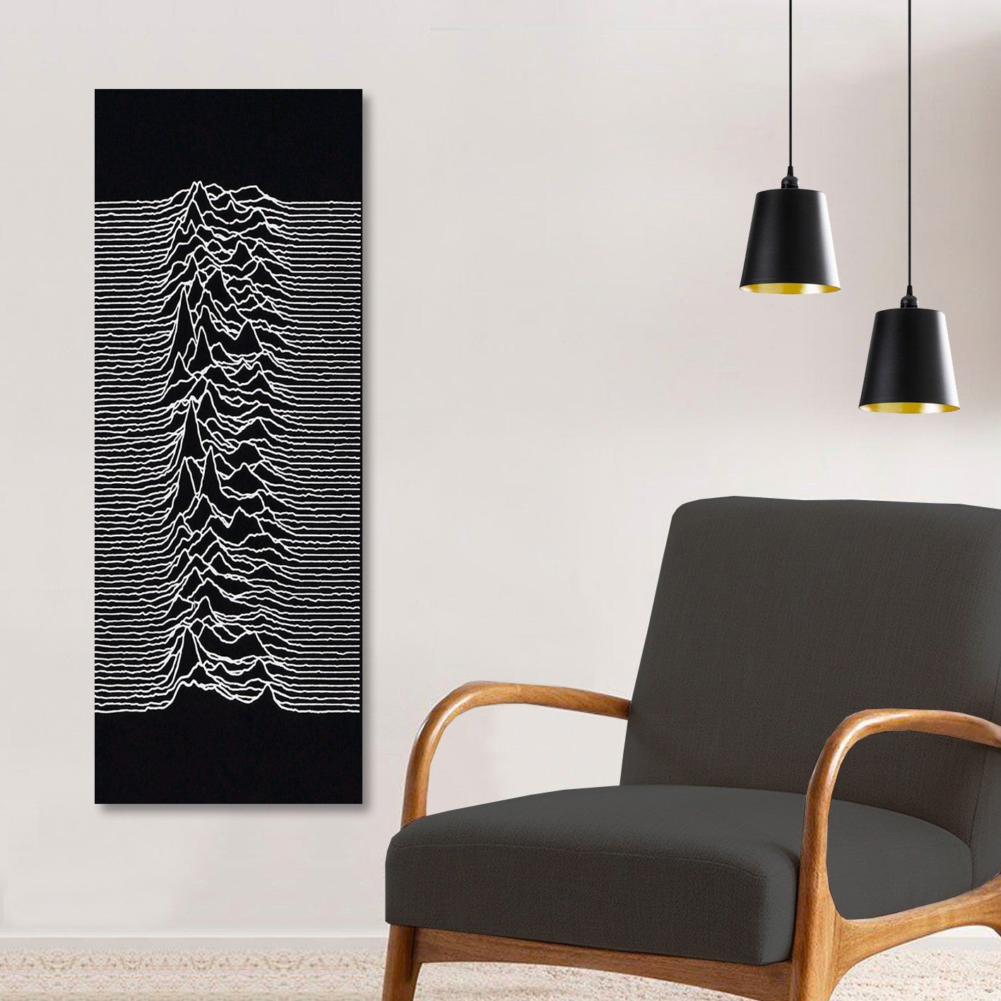 Tela Decorativa Multicolor 30x80 cm com Moldura de Madeira – Impressão Digital, 100% Canvas | KNV4437_3080