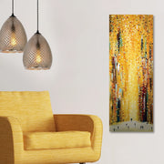 Quadro em Tela Decorativa Multicolor 30x80 cm, Impressão Digital, 100% Tela, Moldura de Madeira